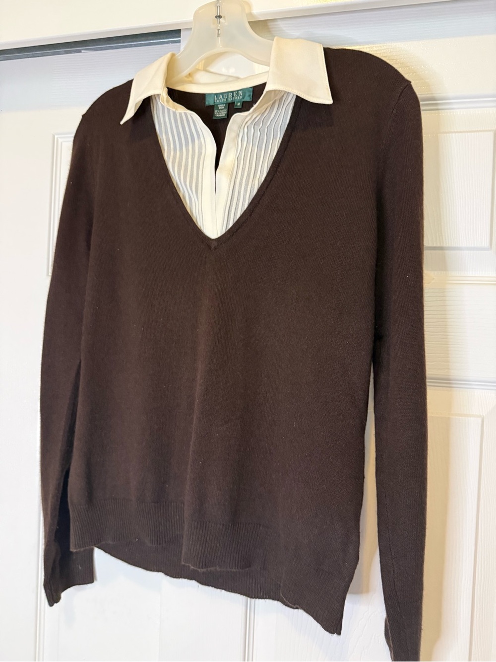 Ralph Lauren Brown V-Neck Sweater